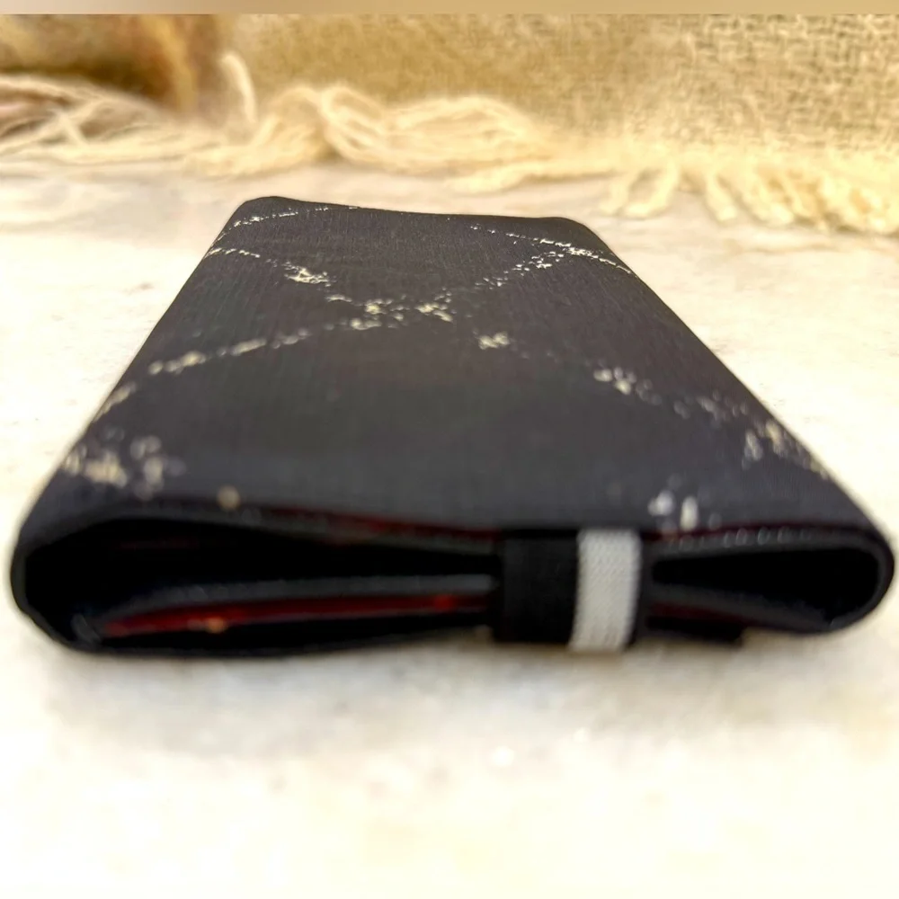 Chanel Black and White Travel Line Nylon Bifold Long Wallet